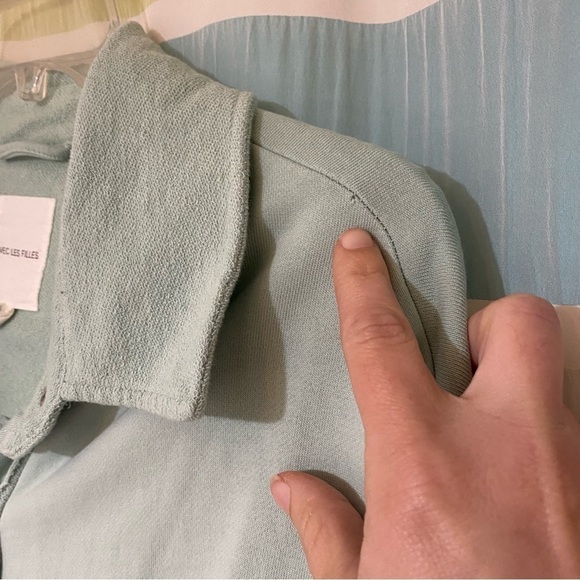 Avec Les Filles Anthropologie Mint Shacket Snap Button Oversized Sz Medium - Picture 5 of 9